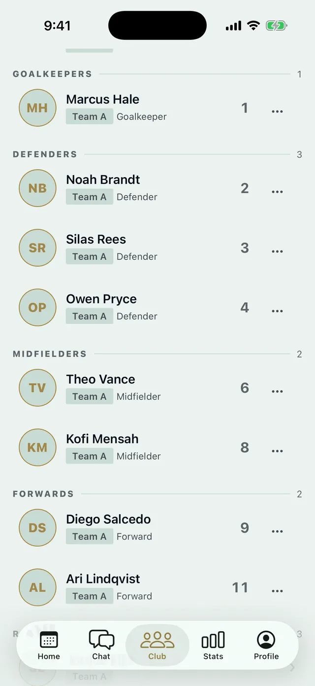 The EasyChamp Club app on a phone